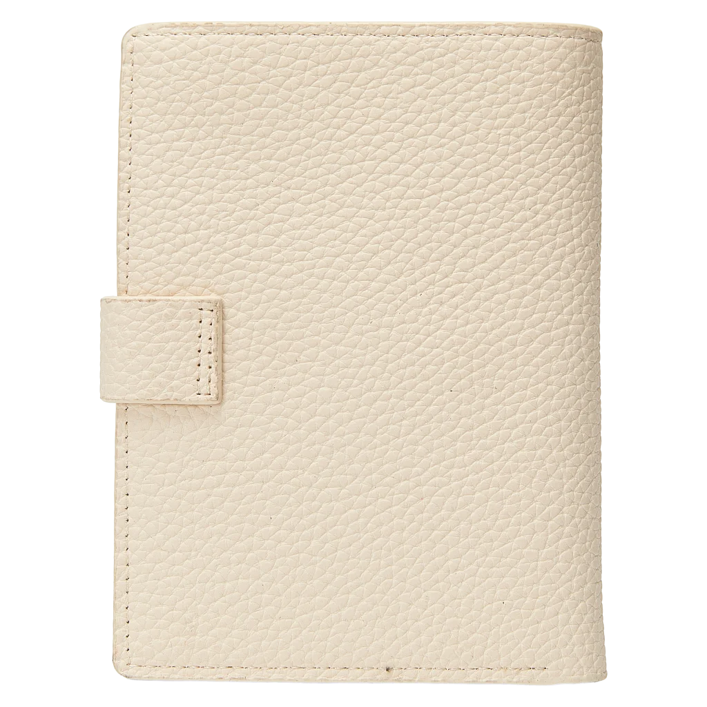 Kartenbörse aus Kunstleder, große Kapazität (Beige)