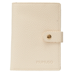 Kartenbörse aus Kunstleder, große Kapazität (Beige)
