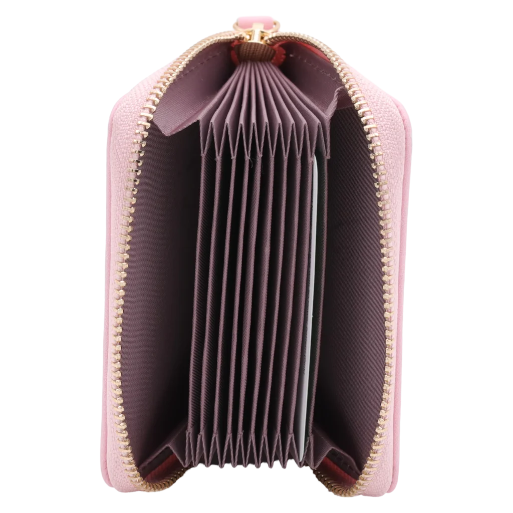 Kartenetui mit 3D-Blumen-Design zur Aufbewahrung (Rosa)
