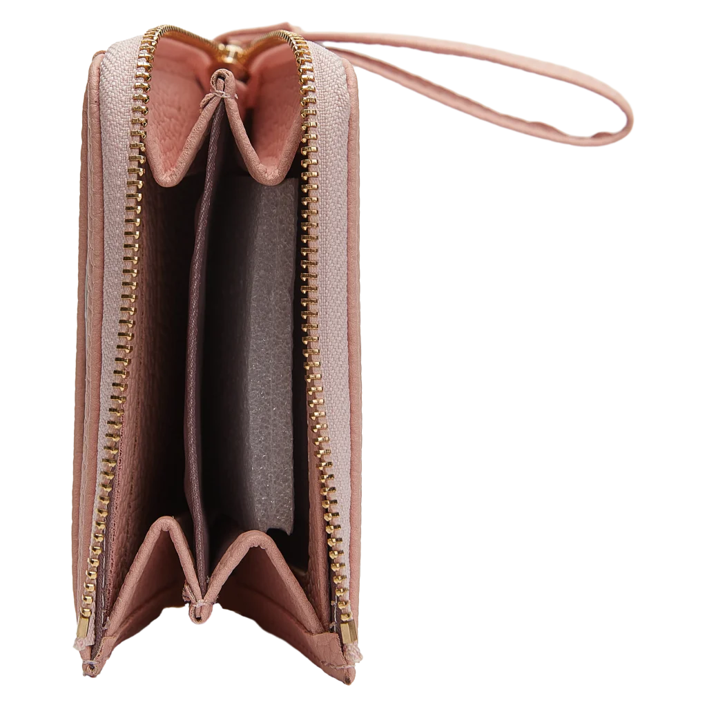 Kartenetui aus Kunstleder mit Reißverschluss (Rosa)