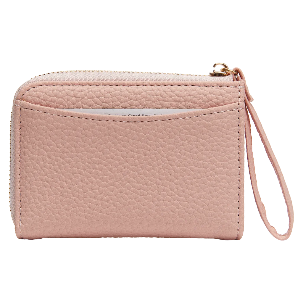 Kartenetui aus Kunstleder mit Reißverschluss (Rosa)