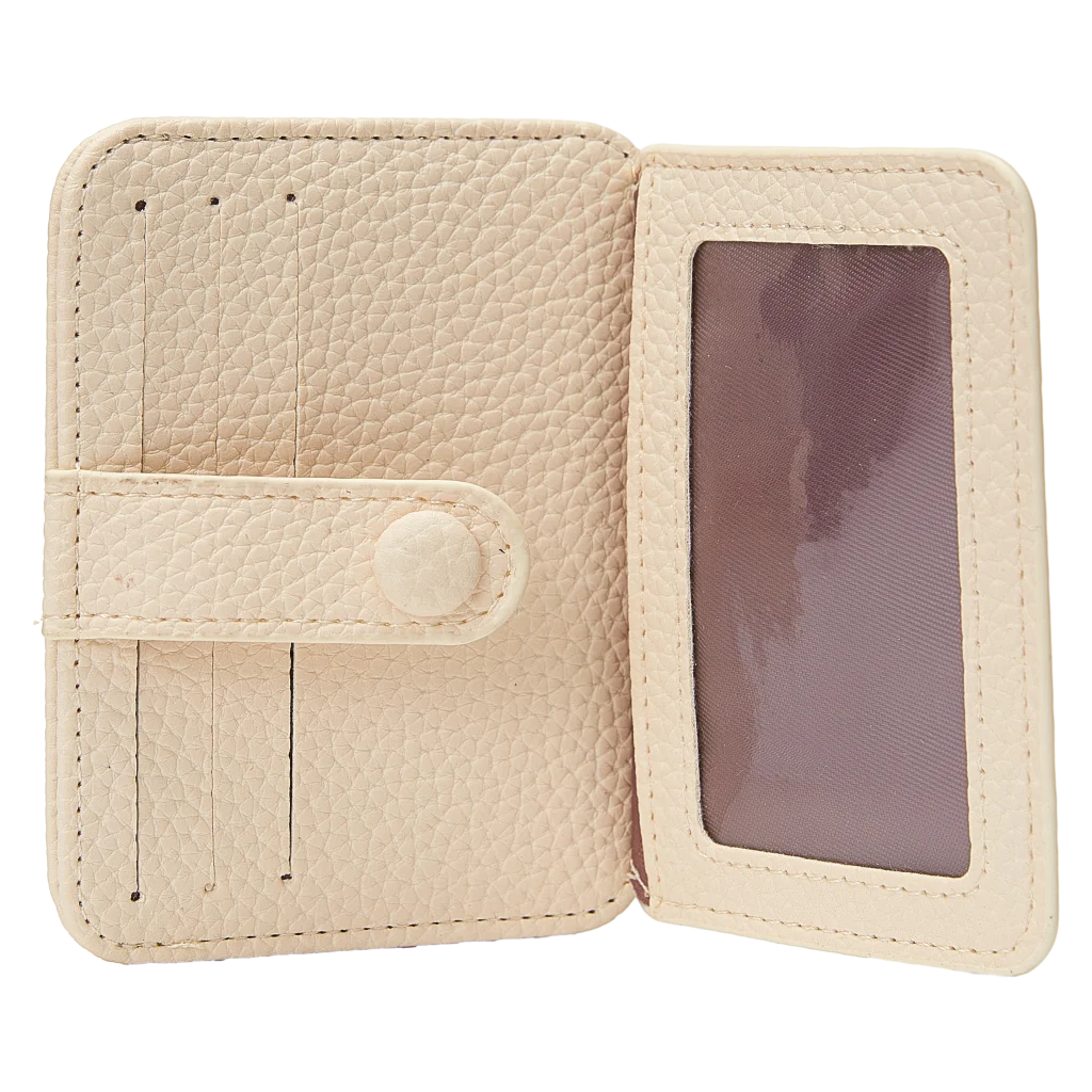 Kartenetui mit Lychee-Design, kompakt und praktisch (Beige)