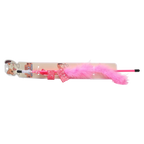 Katzenangel aus Plüsch und Polypropylen mit Sternen-Print und Federn (Pink)