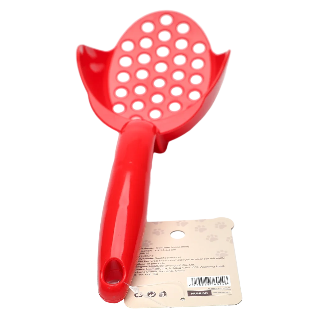 Katzenschaufel aus Polypropylen für Katzentoiletten (Rot)