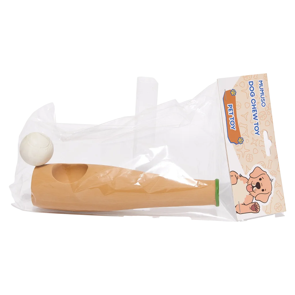 Kauspielzeug aus Naturkautschuk für Hunde im bowlingähnlichen Design (Beige)