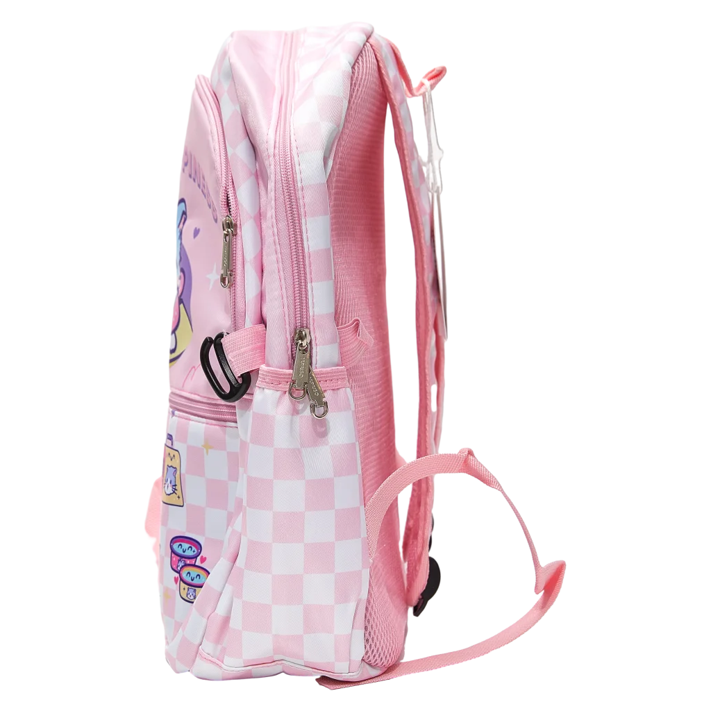 Kinder-Rucksack mit Katzen-Design, leicht &amp; vielseitig (Rosa)