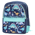 Kinder-Rucksack aus Köper-Verbundstoff mit Dinosaurier-Design (Blau/Hellblau)