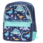 Kinder-Rucksack aus Köper-Verbundstoff mit Dinosaurier-Design (Blau/Hellblau)