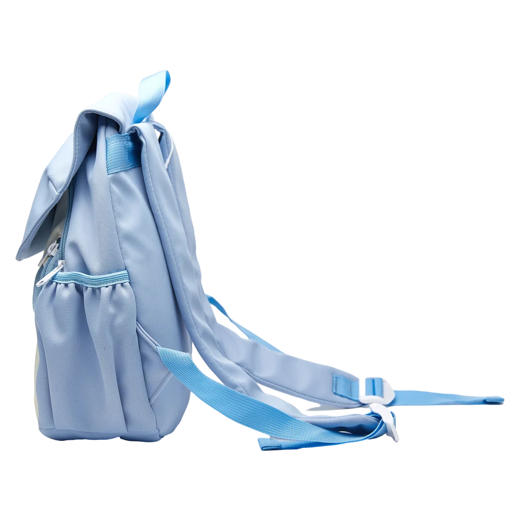 Kinder-Rucksack mit Kordeldetail, verstellbaren Trägern (Blau/Hellblau)