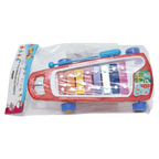 Kinder-Xylophon aus Kunststoff zum Ziehen, Mehrfarbig