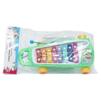 Kinder-Xylophon aus Kunststoff zum Ziehen, Mehrfarbig
