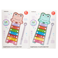 Kinder-Xylophon aus PP und Metallplatten mit Frosch-Design, Mehrfarbig