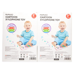 Kinder-Xylophon aus PP und Metallplatten mit Frosch-Design, Mehrfarbig