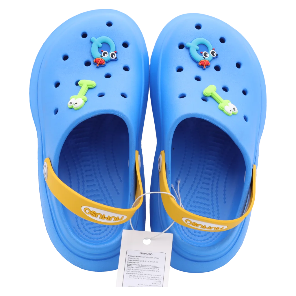 Kinder clogs aus EVA mit buntem Design (Blau)