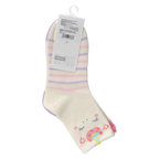 Kinder Crew-Socken mit Pferde-Design, Baumwollmischung (Rosa/Lila)