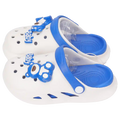 Kinder Gartenclogs aus EVA mit Bär-Design (Weiß/Blau), Größe 35-36