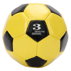Kinder Fußball Größe 3 aus PVC-Leder (Gelb/Schwarz)