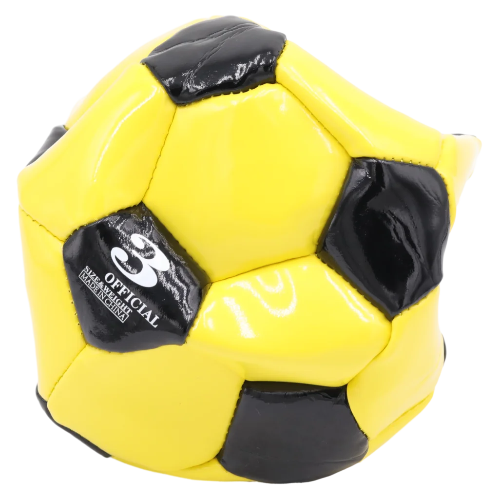 Kinder Fußball Größe 3 aus PVC-Leder (Gelb/Schwarz)