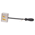 Kinder Massagehammer als Plüschtier mit Hammer-Design und Blitz-Print (Silber)
