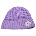 Strickmütze für Kinder aus 100% Polyester mit Blumen-Design (Lila)