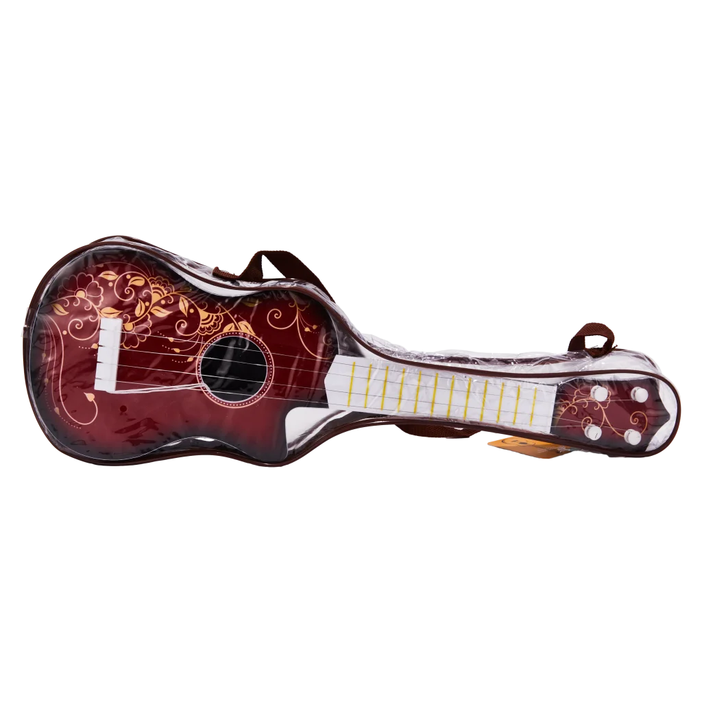 Klassische Kindergitarre aus Basswood und Birke mit Print-Design (Rot/Grün)