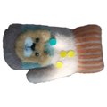 Kinder-Strickhandschuh mit Bärchen-Design (Beige/Grau/Orange)
