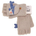 Kinderhandschuhe mit Hai-Design, Klappfunktion (Grau/Blau)