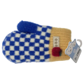 Kinderhandschuh mit Karomuster-Design (Blau/Creme/Gelb)