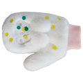 Kinderhandschuhe Plüsch mit Hasen-Design (Weiß/Rosa)
