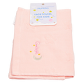 Kinderhandtuch aus Baumwolle mit Stickerei, weich und hautfreundlich (Rosa)
