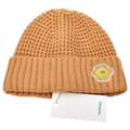 Strickmütze für Kinder mit Blumen-Design (Khaki)