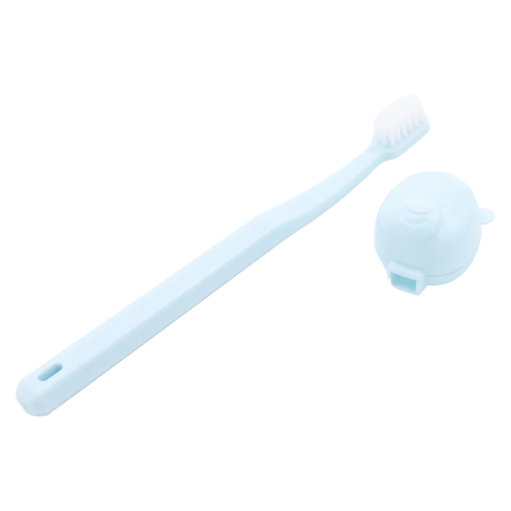 Kinderzahnbürste mit Bären-Design, ergonomischer Griff (Blau) für Kinder ab 3 Jahren