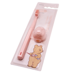 Kinderzahnbürste mit Bären-Design für Kinder ab 3 Jahren (Rosa)