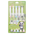 10er-Pack Kinderzahnbürsten mit Panda-Design und weichen Borsten (Rosa/Blau/Gelb/Lila)