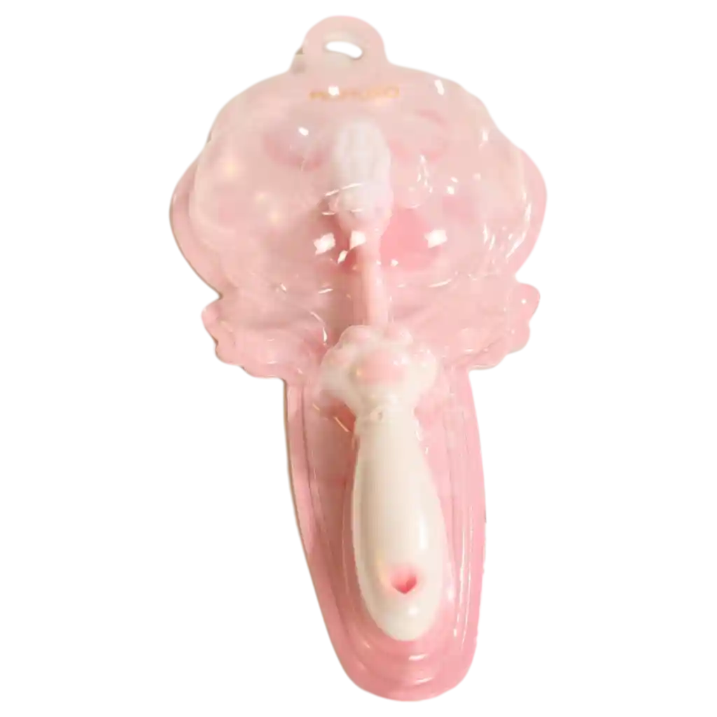 Kinderzahnbürste mit Katzenpfoten-Design (Rosa/Weiß)