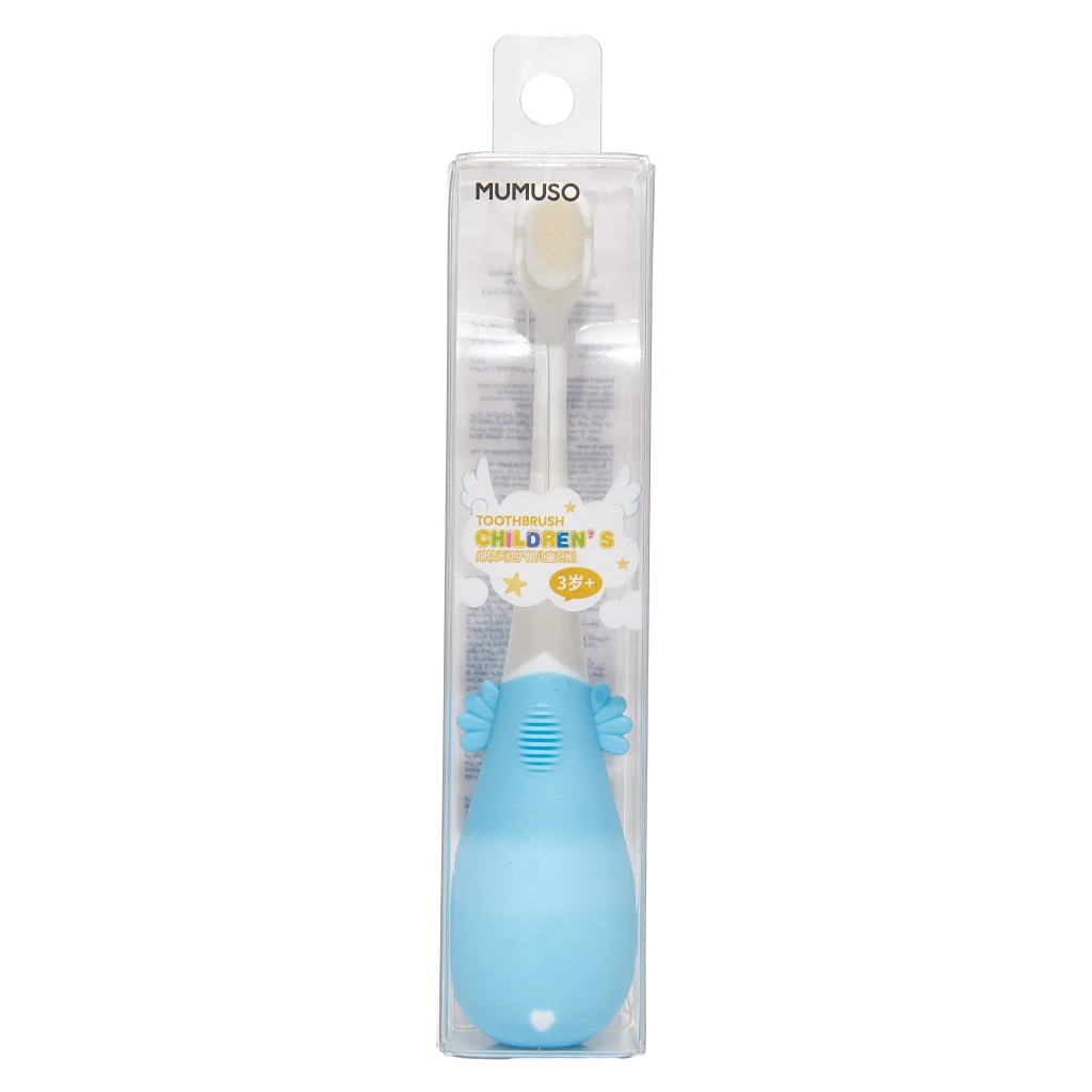 Kinderzahnbürste mit weichen Borsten und ergonomischem Griff für Kinder ab 3 Jahren (Rosa/Blau)