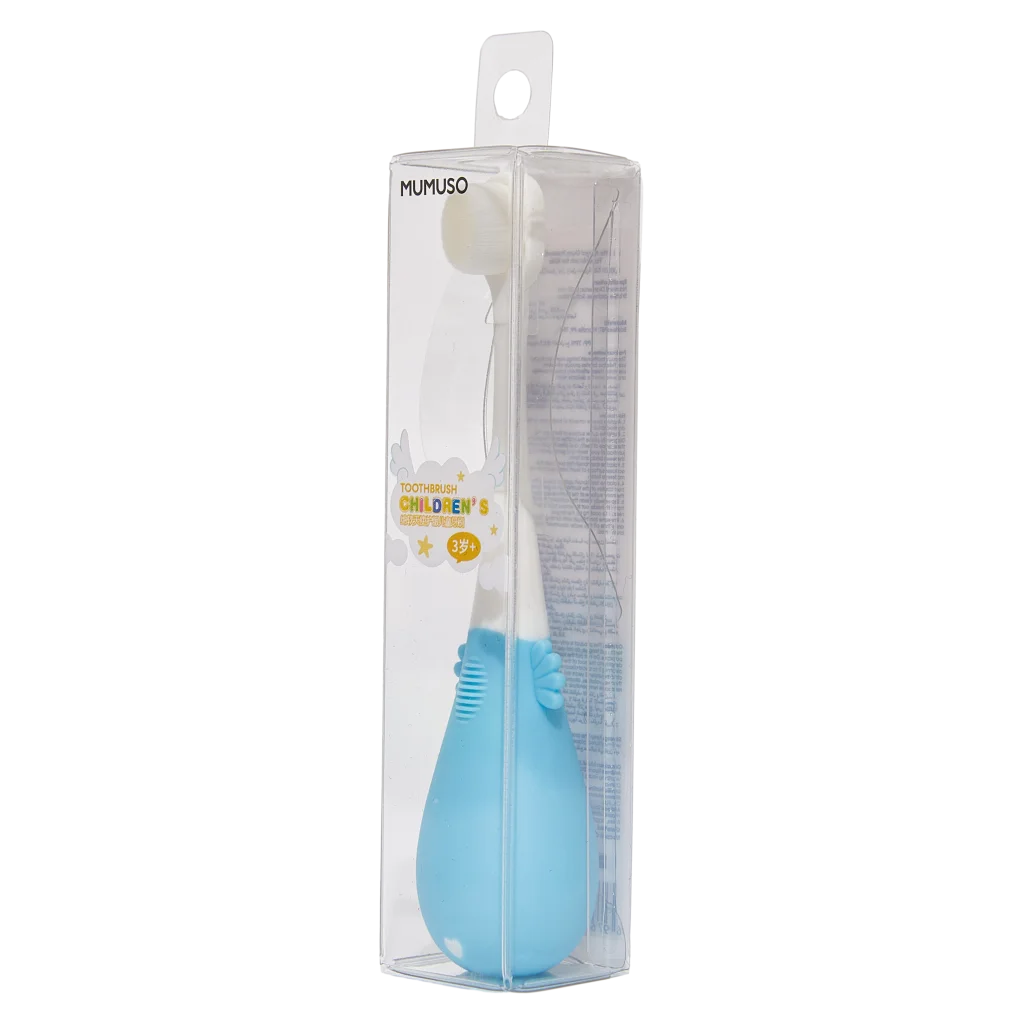 Kinderzahnbürste mit weichen Borsten und ergonomischem Griff für Kinder ab 3 Jahren (Rosa/Blau)
