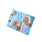Klemmbrett mit Capybara-Design für Notizen (Blau/Lila/Braun/Rosa)