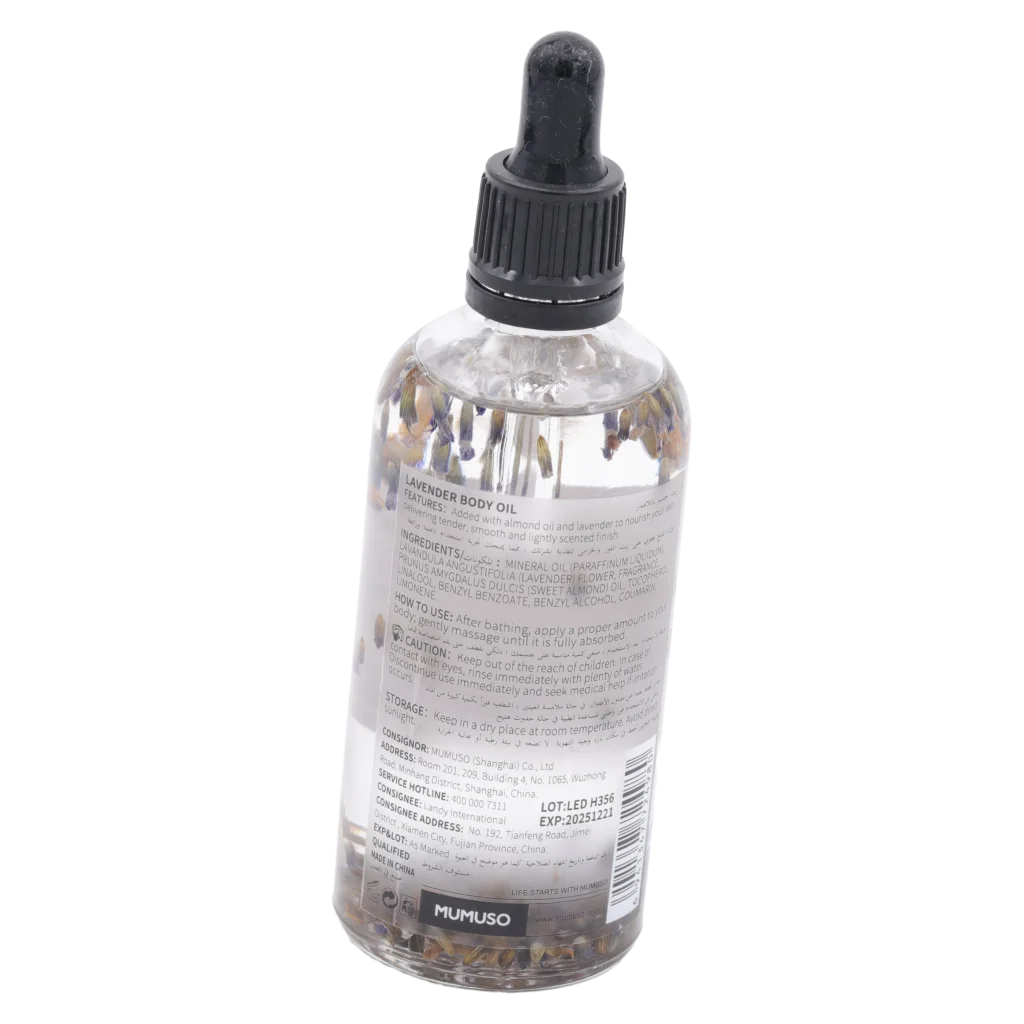 Körperöl mit Lavendelduft und Mandelöl, 100 ml (Transparent)