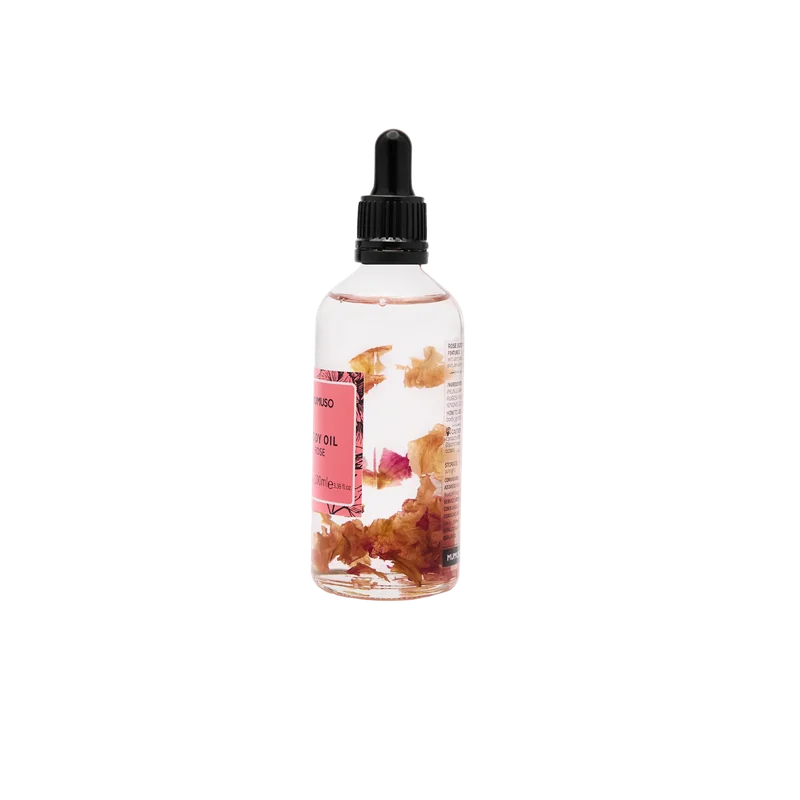 Körperöl mit Rosenblütenblättern und Rosenduft, 100 ml (Rosa)