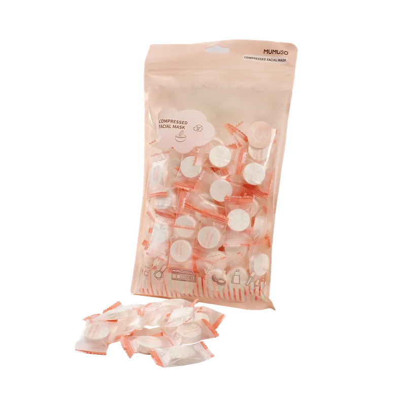 100 Stück komprimierte Gesichtsmasken, Einweg-Beauty Tool für Gesichtspflege (Weiß)