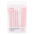 5-teiliges Kosmetikpinsel-Set mit Aufbewahrungsbox (Rosa)