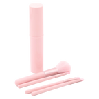 5-teiliges Kosmetikpinsel-Set mit Aufbewahrungsbox (Rosa)