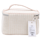 Kosmetiktasche aus Jacquard-Gewebe mit Futter (Apricot)