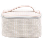 Kosmetiktasche aus Jacquard-Gewebe mit Futter (Apricot)