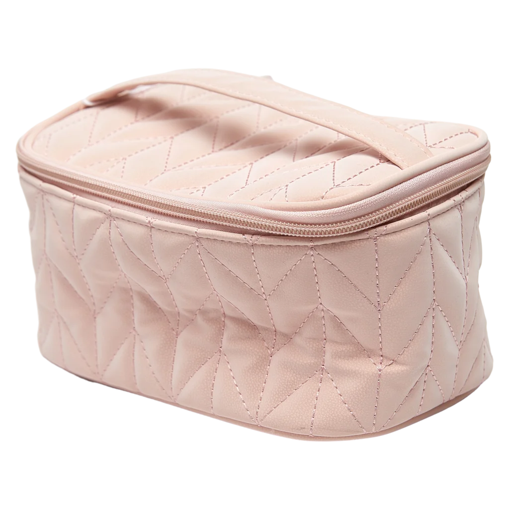 Kosmetiktasche aus PVC-Gel mit Herringbone-Design (Rosa)