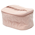 Kosmetiktasche aus PVC-Gel mit Herringbone-Design (Rosa)