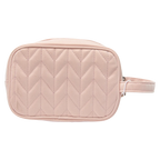 Kosmetiktasche aus PVC mit Fischgräten-Design (Rosa)