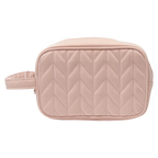 Kosmetiktasche aus PVC mit Fischgräten-Design (Rosa)