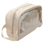 3-teiliges Kosmetiktaschen-Set aus PVC, Kollektion Cherry Blossom (Ivory White)